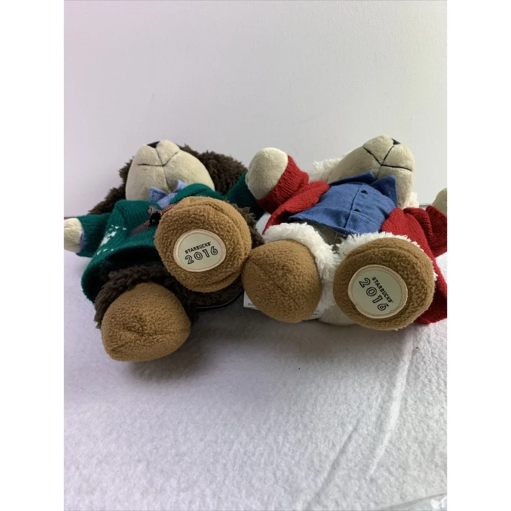 Limited Edition 2016 Starbucks‎ Holiday Bearista Collection Pair Boy & Girl Bear